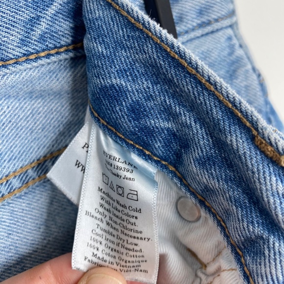 Everlane 90s Cheeky Jean 27 Light Wash Denim Organic Cotton Straight High Rise - Picture 8 of 12